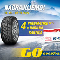 Goodyear nagrajuje z vrednostno kartico do 40€