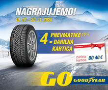 Goodyear nagrajuje z vrednostno kartico do 40€