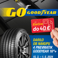 Goodyear pomladna akcija - prejmi darilno kartico Petrol za gorivo